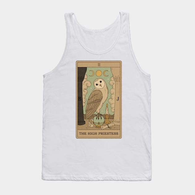 The High Priestess - Owls Tarot Tank Top by thiagocorrea